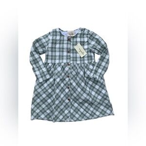 Vignette NWT Size 3 Green and White Plaid Kit Dress